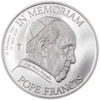 Cook Islands: In Memoriam Pope Francis 1 uncja Srebra 2025 Proof