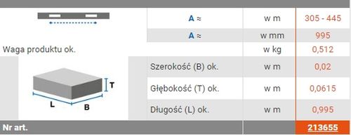 Stabilizator do drabin KRAUSE CORDA 61,5x20x995 na Arena.pl