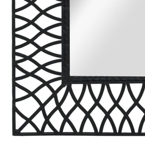 LUSTRO ŚCIENNE DO OGRODU ŁUKOWE CZARNE 50x80cm na Arena.pl