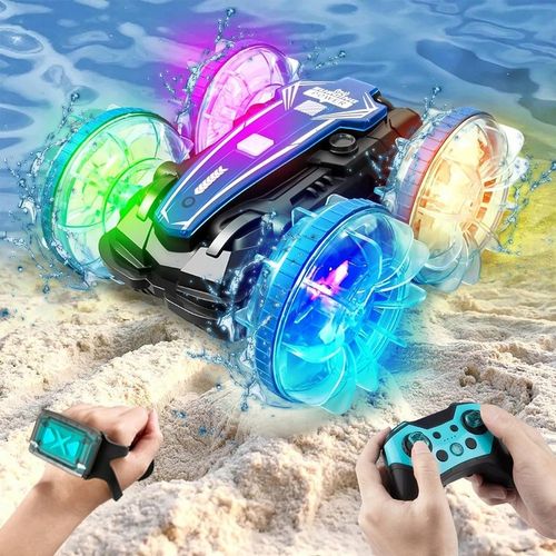 SAMOCHÓD ZDALNIE STEROWANY RC GESTAMI AMFIBIA 2 PILOTY 4x4 360° PŁYWAJĄCY na Arena.pl