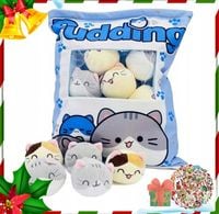 kot PODUSZKA PUDDING Z MASKOTKAMI DO RZUCANIA WZORY Przynies 8 małych
