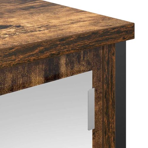 Szafka ścienna łazienkowa z lustrem, przydymiony dąb 60x21x60cm na Arena.pl