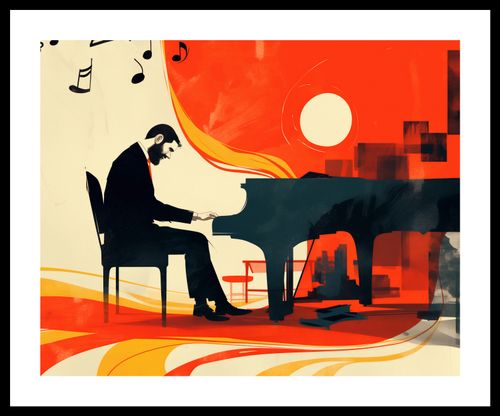 Plakat 50x40cm Pianista na Arena.pl