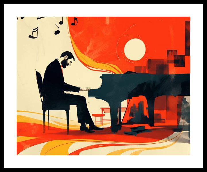 Plakat 50x40cm Pianista zdjęcie 3