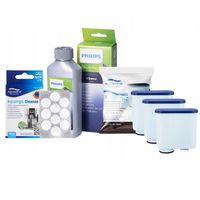 3x Filtr AL-Clean Do Ekspresu Saeco Philips + Tabletki +Odkamieniacz 250ml