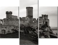 70 90CM OBRAZ 3 ELEM ZAMEK OGRODZIEŃCU ŚCIENNY PŁÓTNO