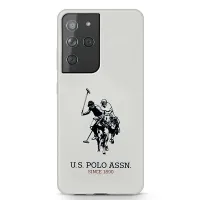 us polo ushcs21lslhrwh s21 ultra g998biały/white silicone logo