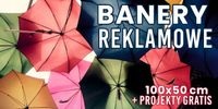 druk BANERÓW REKLAMOWYCH OCZKOWANE 100x50 cm personalizowany PROJEKT GRATIS