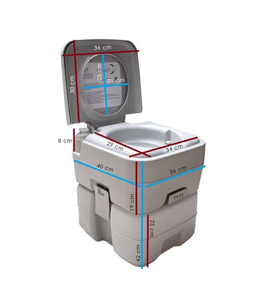 17633 Toaleta kempingowa turystyczna do domku mobilna 20L kemping biwa zdjęcie 3