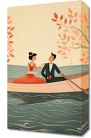 Obraz 30x50cm Romantyczna Eskapada po Rzece
