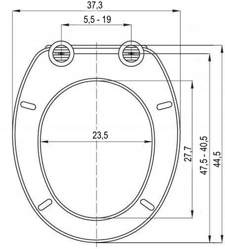 Deska sedesowa wolnoopadająca wypinana UNIWERSALNA owalna WC kołki + śruby na Arena.pl