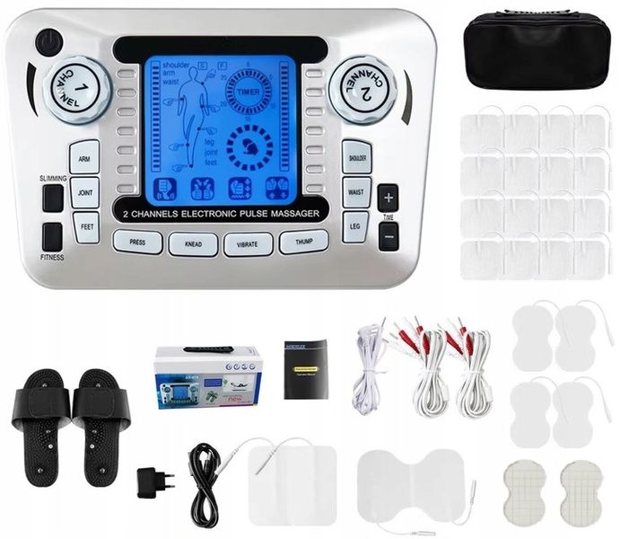 ELEKTROSTYMULATOR TENS EMS ELEKTRODY 3 RODZAJE + BAT zdjęcie 8