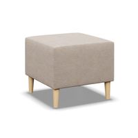 Pufa, podnóżek, MILO, velvet, 51x51x40 cm, beżowy | TYLETEGOTU