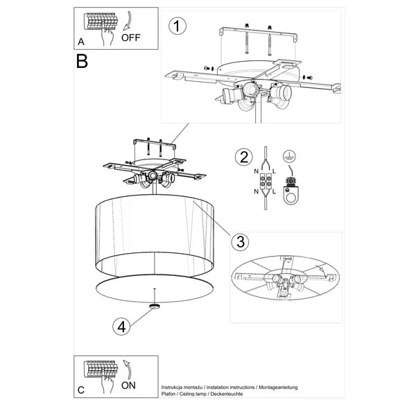Plafon OTTO 50 biały zdjęcie 5