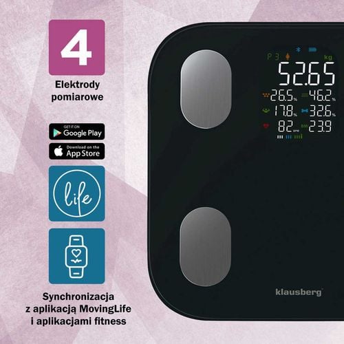 analityczna waga łazienkowa smart ios android klausberg kb-7854 na Arena.pl