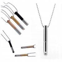 NASZYJNIK GWIZDEK UWALNIA STRES RZUCANIE PALENIA JOGA DWUKOLOROWY SREBRNY