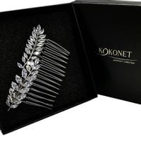 Grzebyk ślubny FLORES silver KOKONET 4-0084