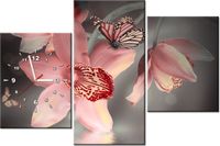 60CM 90 ZEGAR 3 ELEM MOTYLEK STORCZYKU ŚCIENNY