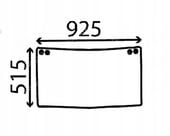 Szyba tylna środkowa CASE 580 590 K/LE/SLE/SUPER LE/LXT E48355