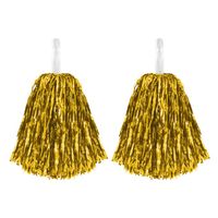 Pompony cheerleaderki złote 2szt