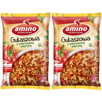 Amino Zupa błyskawiczna gulaszowa z wieprzowiną i papryką 59 g x 2 sztuk