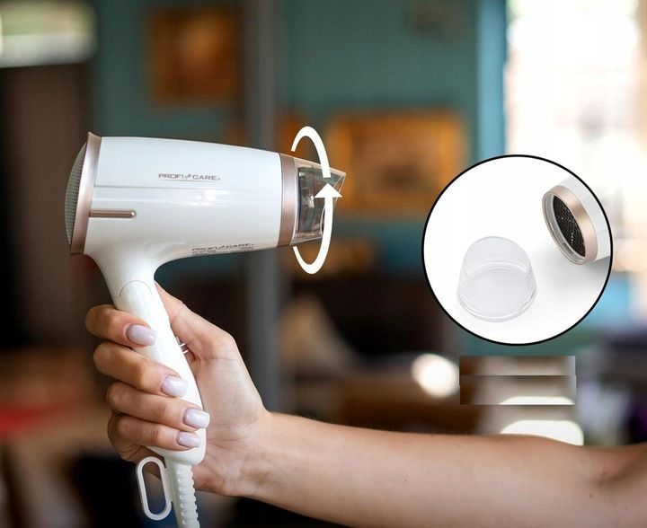 SUSZARKA DO WŁOSÓW MAŁA SKŁADANA MOCNA PODRÓŻNA ZIMNY NAWIEW KONCENTRATOR zdjęcie 8