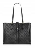 OCHNIK Czarna torebka damska z monogramem TOREC-0831A-98(Z25)