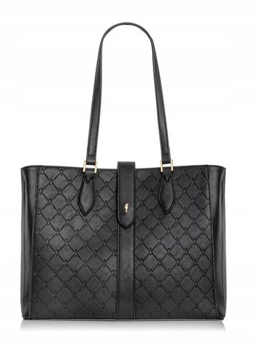 OCHNIK Czarna torebka damska z monogramem TOREC-0831A-98(Z25) na Arena.pl