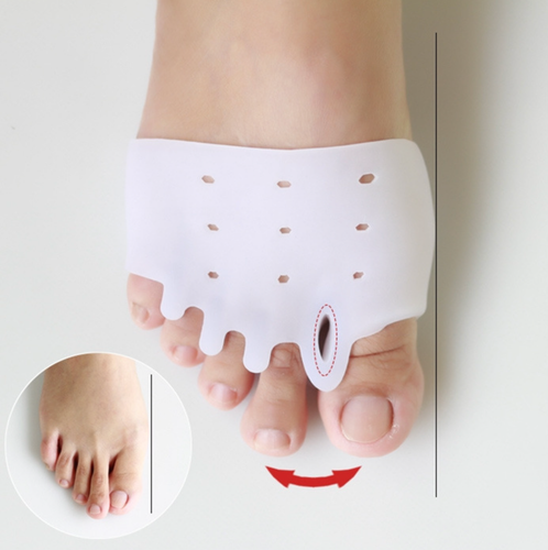 Elastyczna opaska na haluksy biały żelowy separator na pięć palców 2 szt na Arena.pl