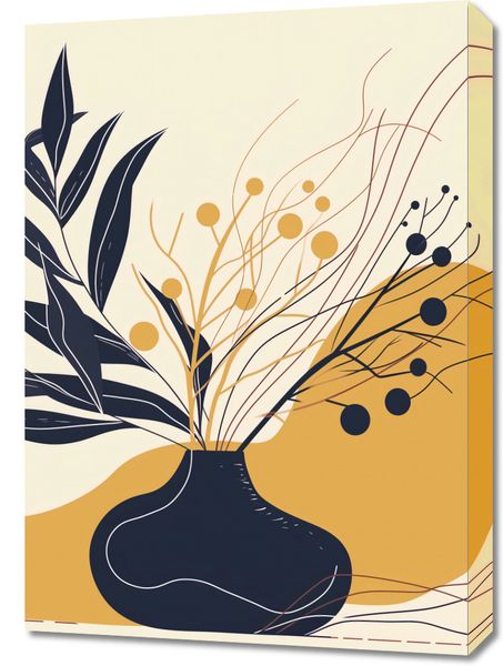 Obraz 50x70cm Spokój Ciemnych Liści zdjęcie 1