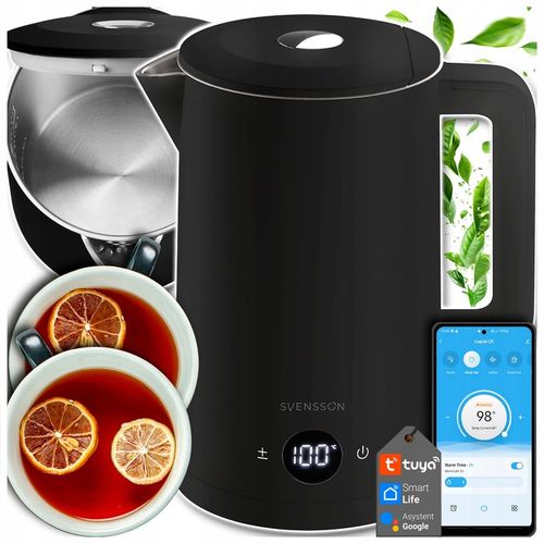 Czajnik Elektryczny SMART Wifi Regulacja Temperatury Aplikacja 1,7l Czarny na Arena.pl