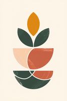 Plakaty do salonu boho nowoczesny 20x30cm Zrównoważony Wzrost