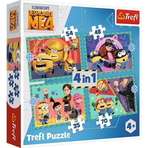 Puzzle 4W1 Zwariowane Minionki 34648 na Arena.pl