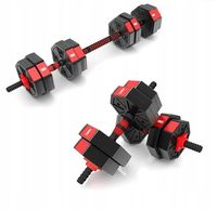 Hantle regulowane HANTELKI sztangielki 2szt. + łącznik sztangi zestaw 15kg