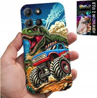 ETUI DO MOTOROLA MOTO G15 -DINOZAUR W MONSTERTRUCKU WZORY DLA DZIECI