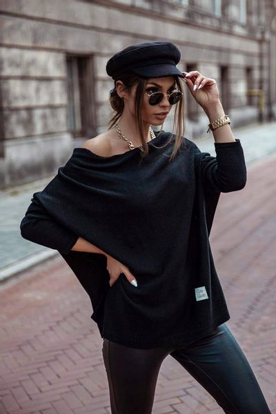 Sweter flamingo czarny Me Gusta zdjęcie 4