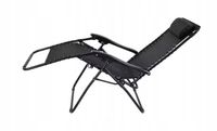 Krzesło leżak ogrodowy metalowy składany i regulowany z poduszką na taras