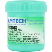 SPRAWDZONY TOPNIK PASTA LUTOWNICZA FLUX SMD BGA AMTECH NC-321-ASM 100g