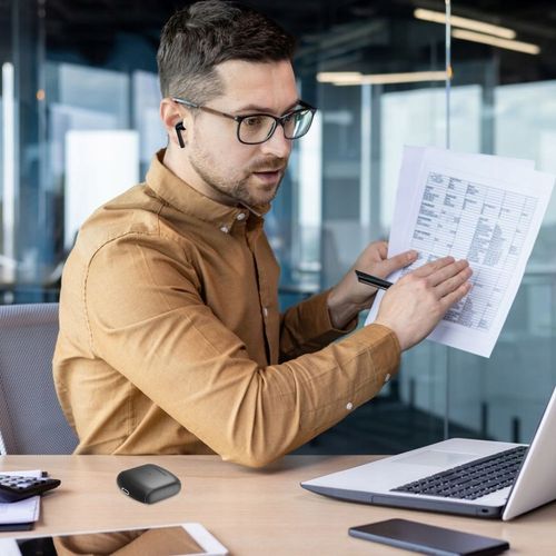 Słuchawki bezprzewodowe douszne Manta RYTMO X czarne TWS mikrofon 59ms na Arena.pl