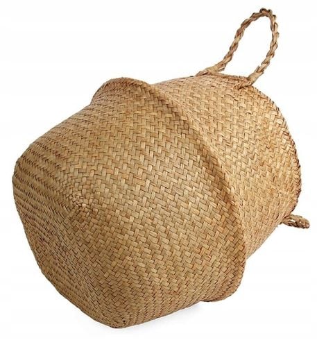 DUŻY KOSZ Z TRAWY MORSKIEJ PLECIONY WIKLINOWY OSŁONKA NA DONICĘ DO na Arena.pl