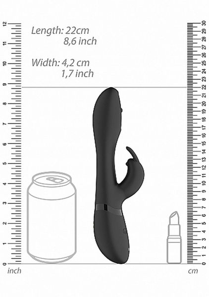 Wibrator Mira - Spinning G-spot Rabbit - Black zdjęcie 7