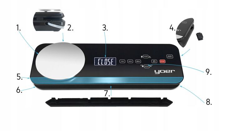 Zgrzewarka próżniowa Pakowarka żywności Yoer AUTOMATYCZNA +Pojemniki +WAGA zdjęcie 10