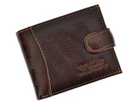 Zapinany pojemny Skórzany męski portfel od Wild