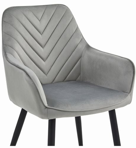 Krzesło NANA - aksamit srebrno-szary / nogi czarne x 2 na Arena.pl