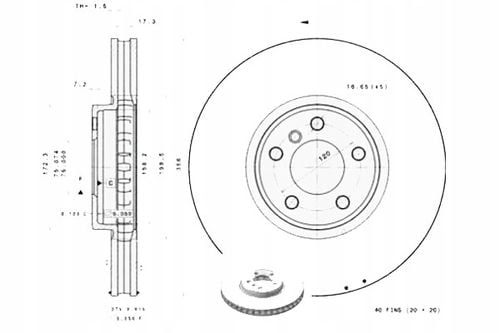 TARCZA HAM PRZOD 356X36 V BREMBO na Arena.pl