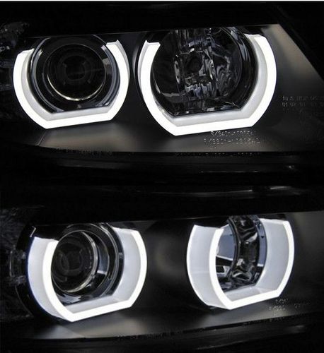 Lampy BMW E90/E91 05-08 black ringi led 3d xenon na Arena.pl