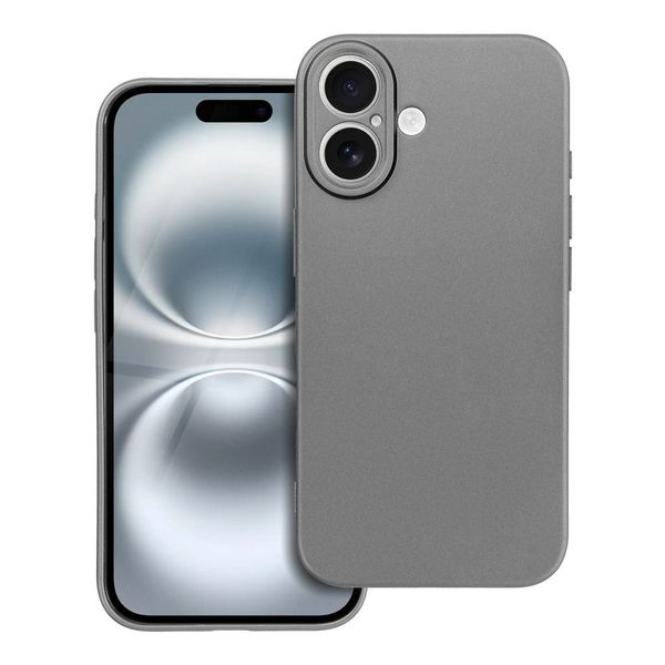 Futerał METALLIC do IPHONE 16 szary zdjęcie 1