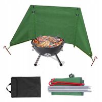 PARAWAN KURTYNA TURYSTYCZNA OSŁONA GRILLA OD WIATRU OGNISKA BIWAK KEMPING