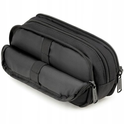 Piórnik szkolny duży trzykomorowy saszetka do szkoły czarny pojemny ZAGATTO na Arena.pl