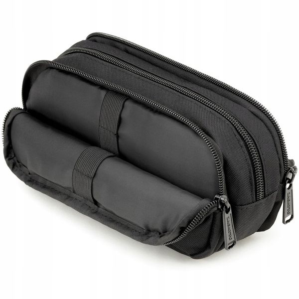 Piórnik szkolny duży trzykomorowy saszetka do szkoły czarny pojemny ZAGATTO zdjęcie 4